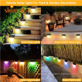 Waterproof RGB Light For Yard Fence Stairs Lamp Semi-circular ABS Solar LED garden Fence Light